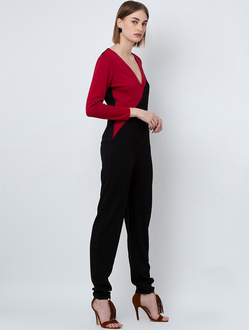 color block full leg jumpsuit - 16764148 - Zoom Image - 2