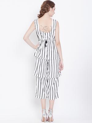 layered striped jumpsuit - 16764152 - Standard Image - 4