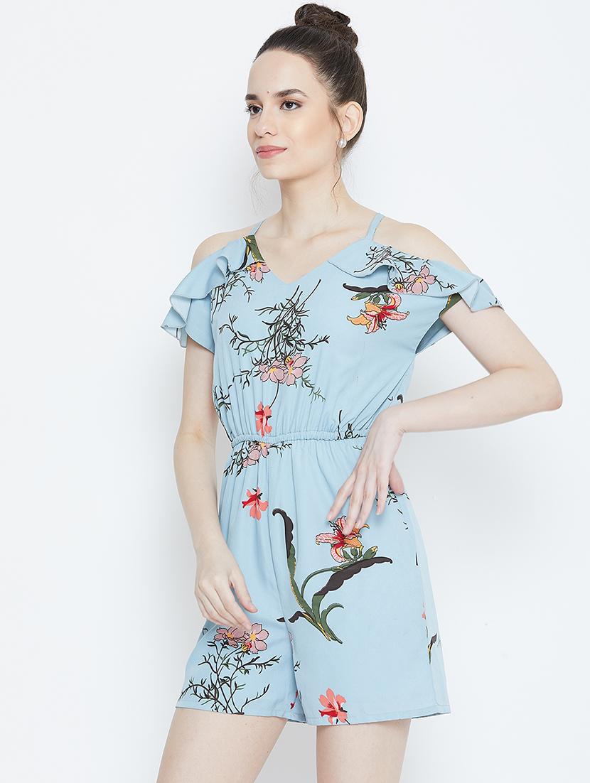 purist blue cold shoulder romper - 16764153 - Zoom Image - 2