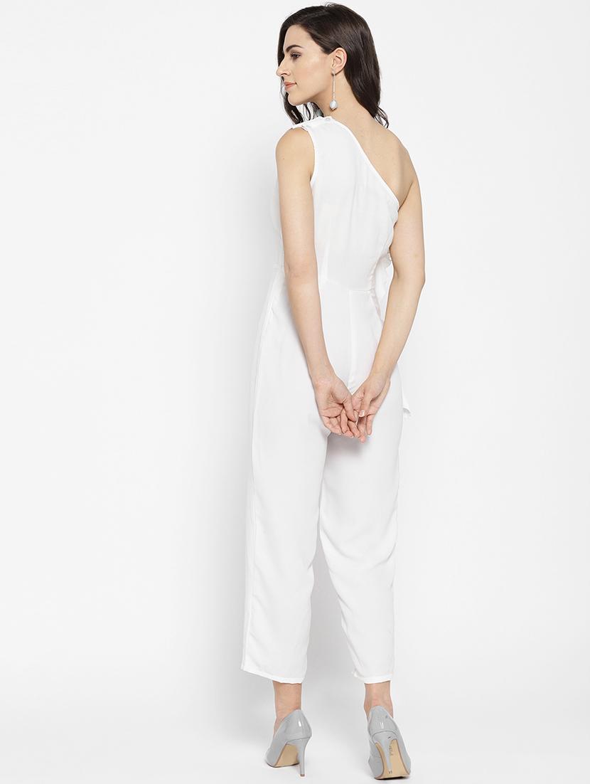 single shoulder ruffle detail jumpsuit - 16764154 - Zoom Image - 3