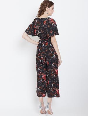 tie back floral jumpsuit - 16764156 - Standard Image - 4