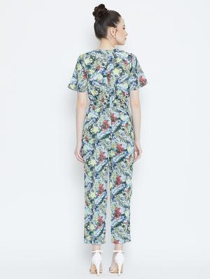 tie knot floral jumpsuit - 16764165 - Standard Image - 3