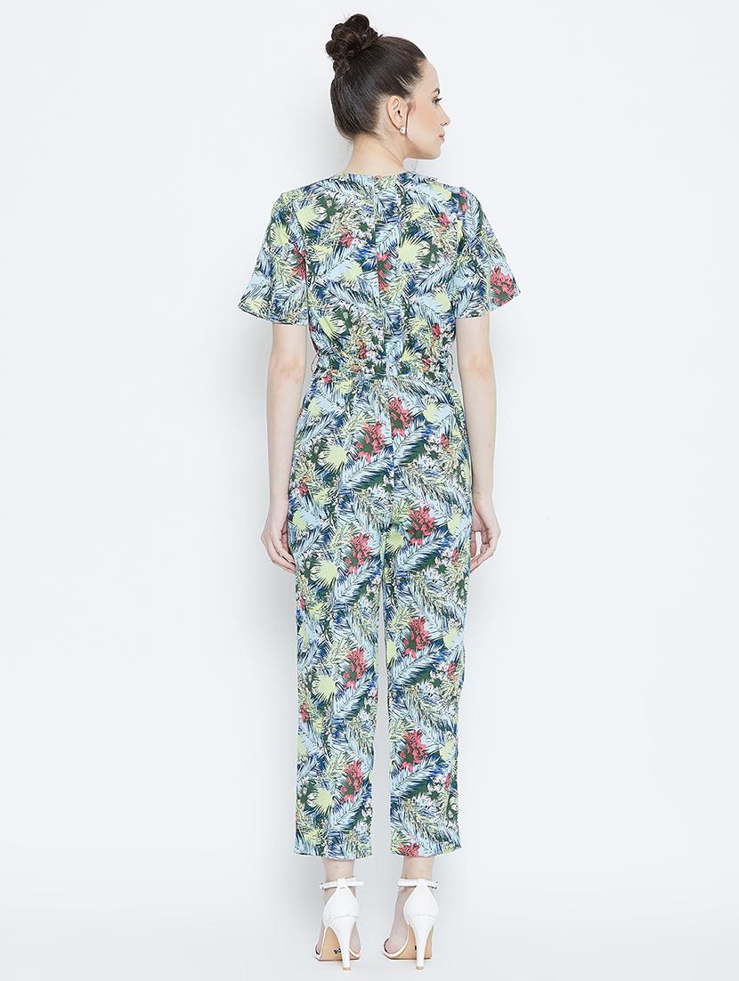 tie knot floral jumpsuit - 16764165 - Zoom Image - 3