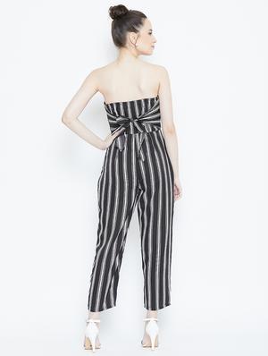 tie knot striped jumpsuit - 16764166 - Standard Image - 3
