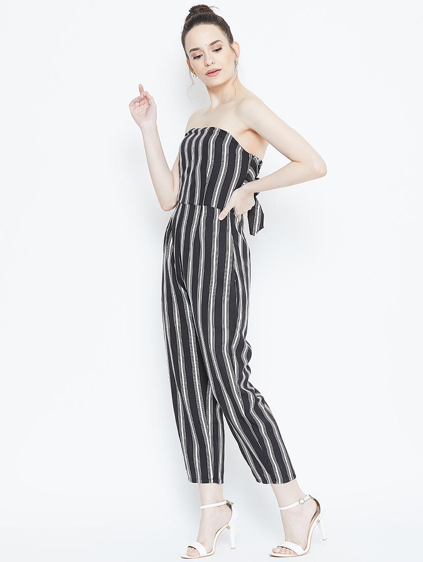 tie knot striped jumpsuit - 16764166 - Zoom Image - 2