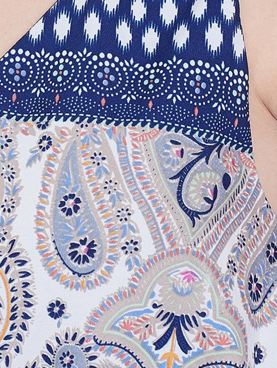 halter neck printed romper - 16764174 - Zoom Image - 5