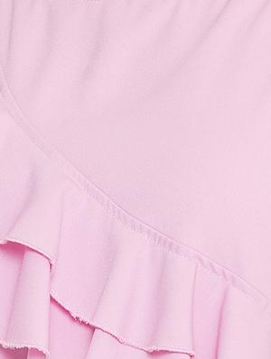 ruffle detail pleated solid jumpsuit - 16764178 - Standard Image - 4