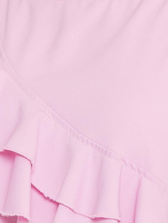 ruffle detail pleated solid jumpsuit - 16764178 - Zoom Image - 4