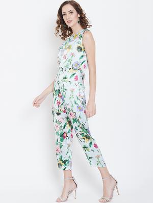 single shoulder tropical jumpsuit - 16764183 - Standard Image - 2