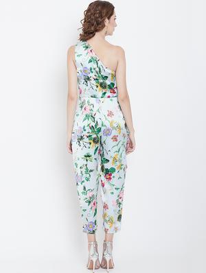 single shoulder tropical jumpsuit - 16764183 - Standard Image - 4