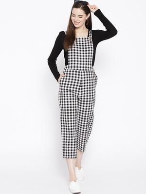 gingham checkered square neck dungaree - 16764192 - Standard Image - 3