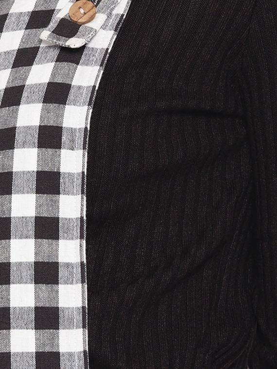 gingham checkered square neck dungaree - 16764192 - Zoom Image - 5