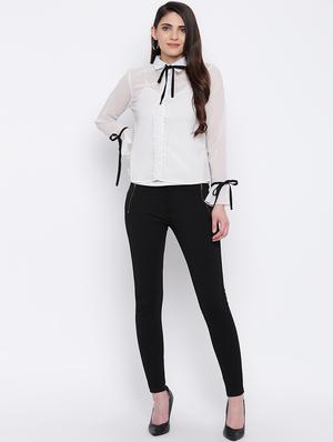 contrast tie knot detail shirt - 16764195 - Standard Image - 4