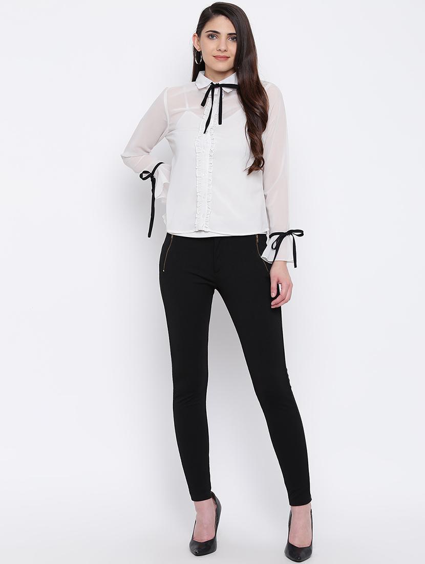 contrast tie knot detail shirt - 16764195 - Zoom Image - 4