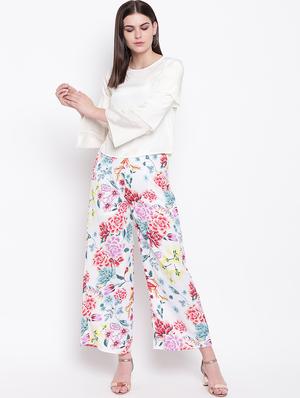 layered bell sleeved solid top - 16764219 - Standard Image - 4