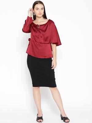 tie up neck cape sleeved top - 16764232 - Standard Image - 4