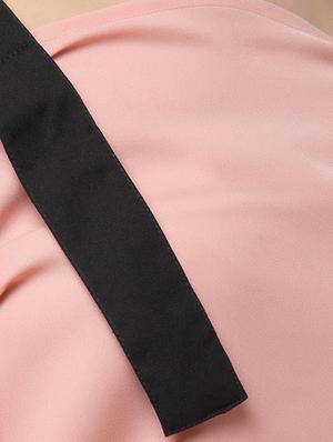 contrast shoulder strap bell sleeved top - 16764240 - Standard Image - 5