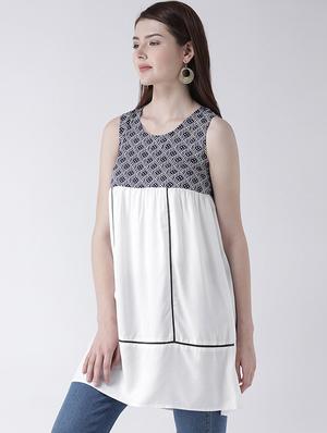 lace insert aztec panel tunic - 16764259 - Standard Image - 2