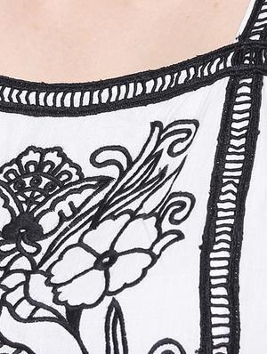 pom pom laced embroidered crop top - 16764286 - Standard Image - 5