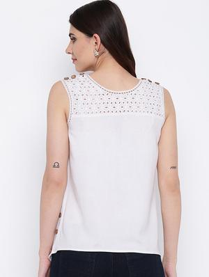 button up v neck top - 16764295 - Standard Image - 3