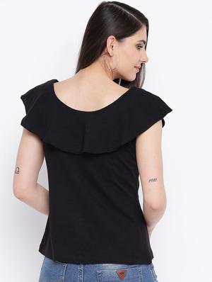 boat neck solid top - 16764298 - Standard Image - 3