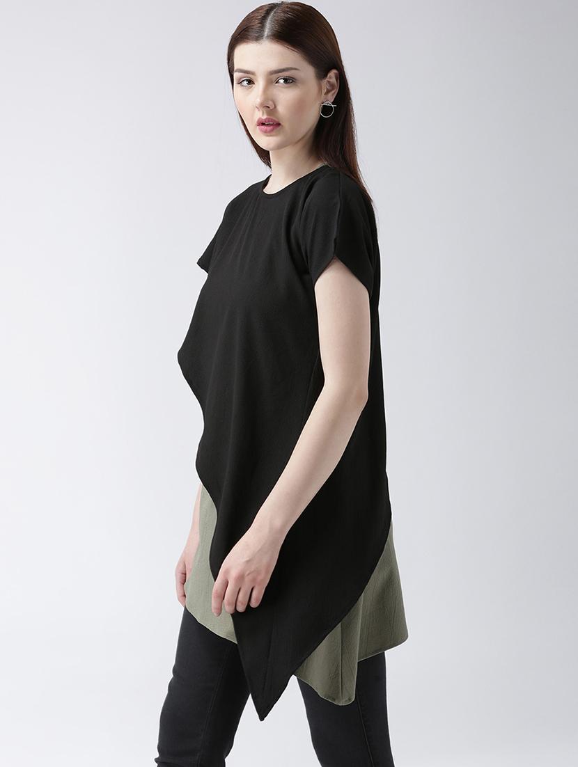 color block round neck top - 16764303 - Zoom Image - 2