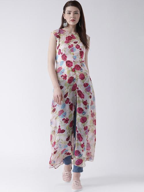 boat neck floral maxi tunic  - 16764307 -  Standard Image - 0