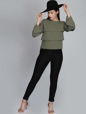 long sleeved layered top - 16764324 - Standard Image - 4