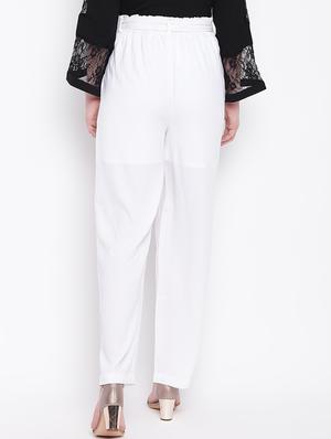 tie knot solid flared trouser - 16764348 - Standard Image - 3