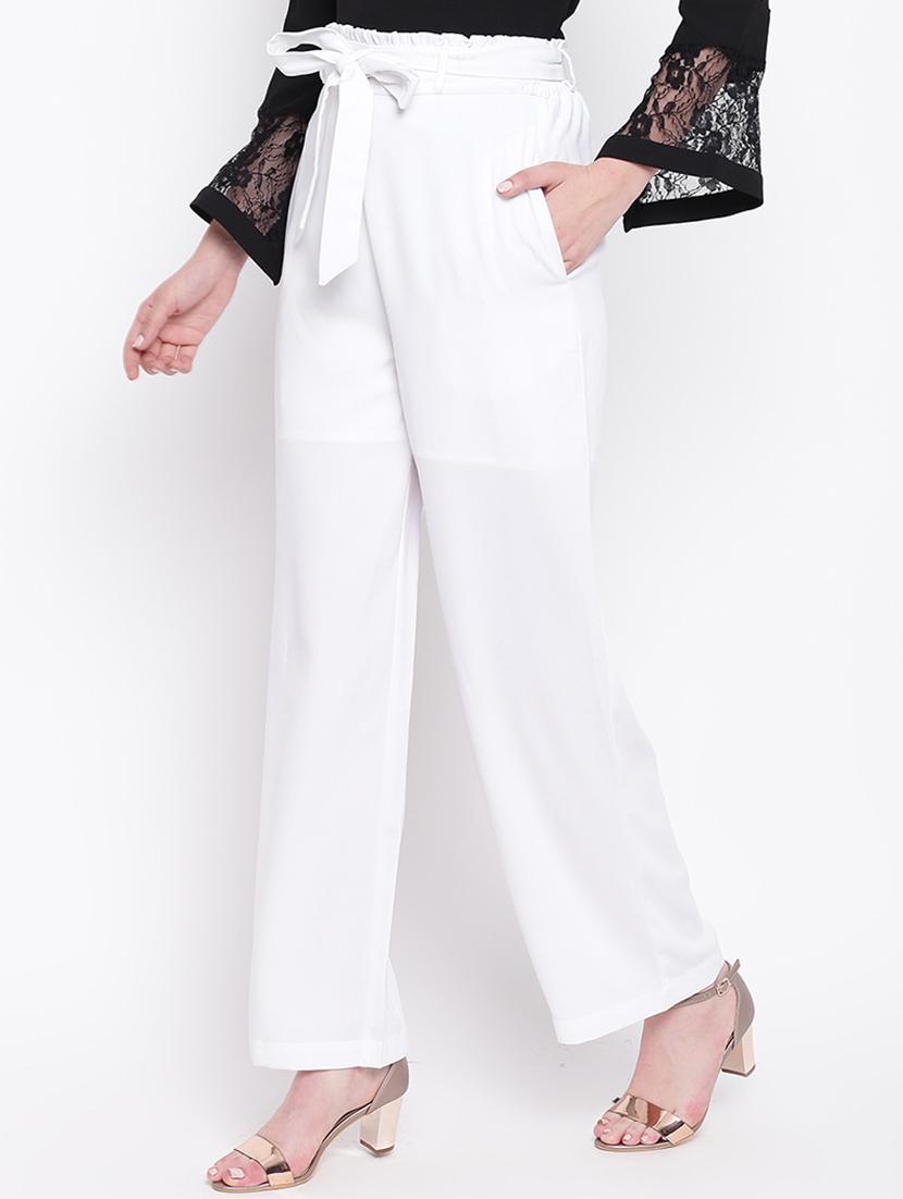 tie knot solid flared trouser - 16764348 - Zoom Image - 2