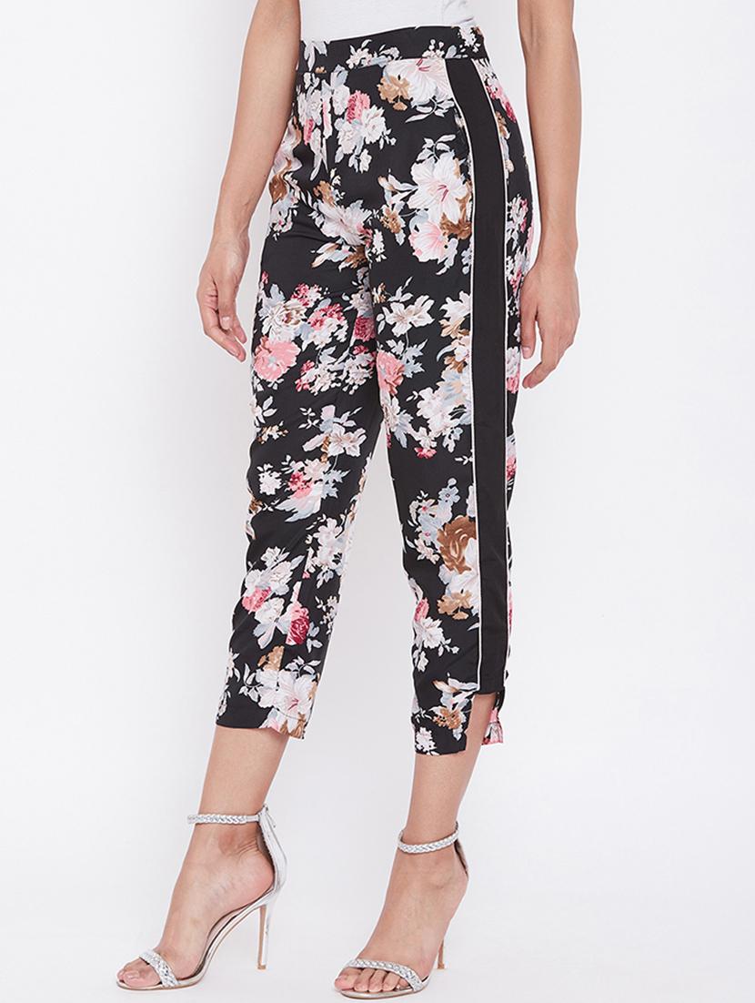 high rise floral ankle length trouser - 16764351 - Zoom Image - 2