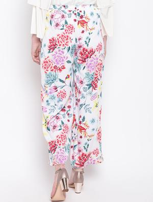 high rise floral wide leg trouser - 16764357 - Standard Image - 3