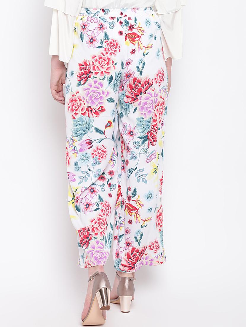 high rise floral wide leg trouser - 16764357 - Zoom Image - 3