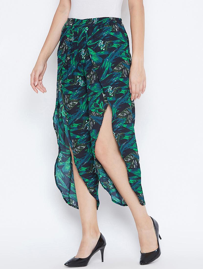 high rise floral asymmetric trouser - 16764359 - Zoom Image - 2