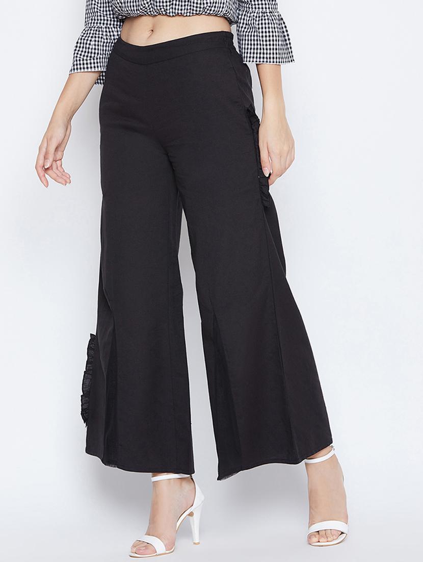 ruffle detail wide leg trouser - 16764360 - Zoom Image - 2