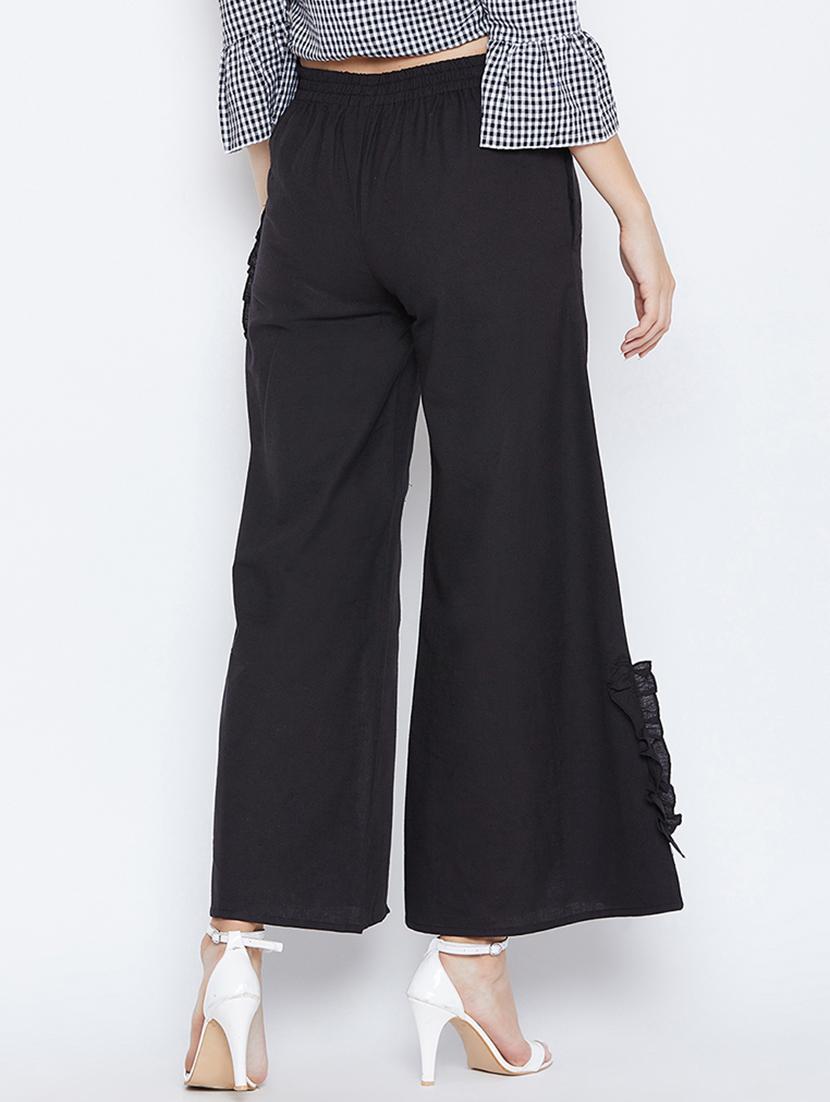 ruffle detail wide leg trouser - 16764360 - Zoom Image - 3