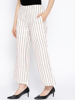 high rise pocket detail striped trouser - 16764369 - Standard Image - 2