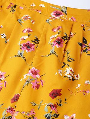 high rise floral pleated trouser - 16764375 - Standard Image - 4