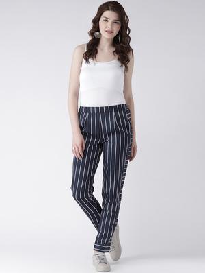 high rise pocket detail striped trouser - 16764381 - Standard Image - 4