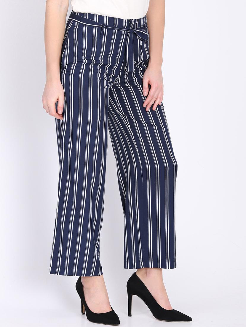 high rise tie knot striped trouser - 16764392 - Zoom Image - 2