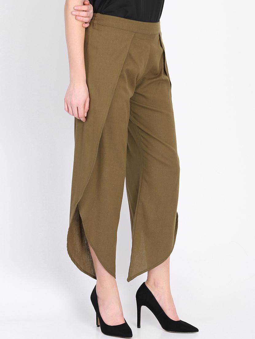 high rise over lap asymmetric trouser - 16764393 - Zoom Image - 2