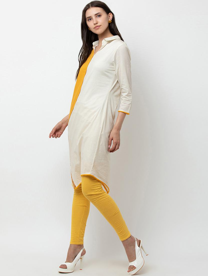 solid asymmetric kurta - 16764439 - Zoom Image - 2