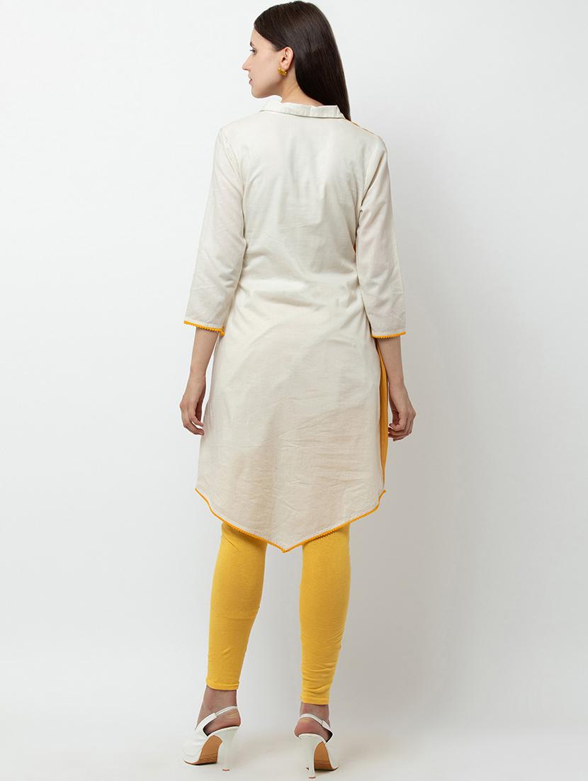 solid asymmetric kurta - 16764439 - Zoom Image - 4
