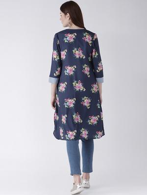 floral a-line kurta - 16764452 - Standard Image - 3