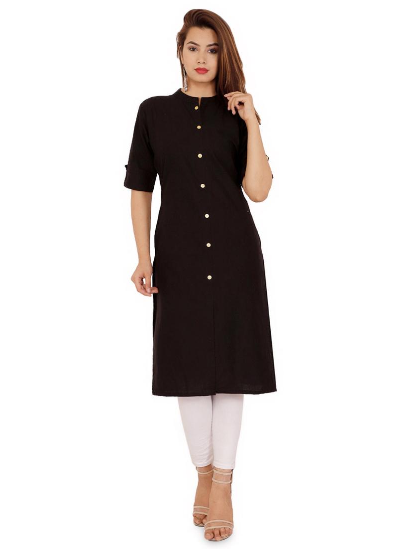 solid straight kurta - 16764578 - Zoom Image - 1