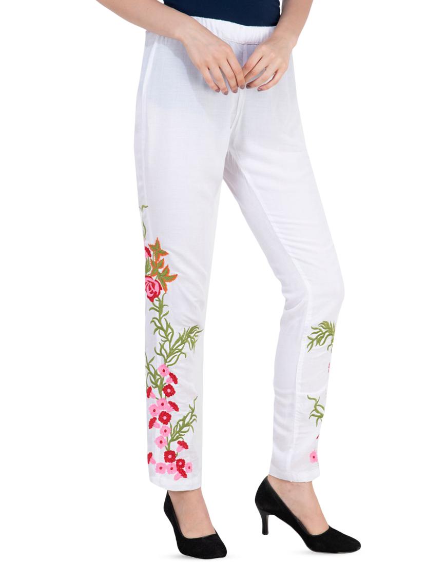 high rise embroidered trouser - 16764667 - Zoom Image - 1