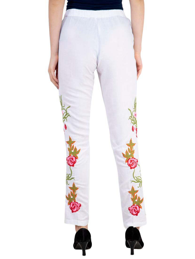 high rise embroidered trouser - 16764667 - Zoom Image - 3
