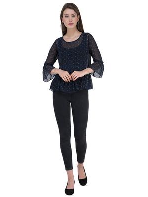 frill trim polka dots top - 16764691 - Standard Image - 4