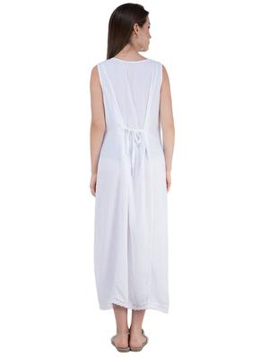tie knot embroidered a-line dress - 16764707 - Standard Image - 3