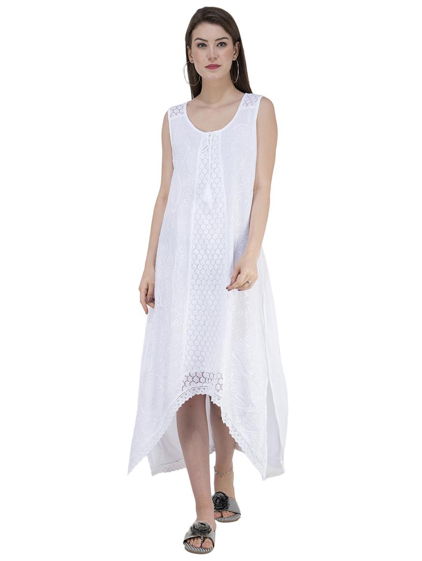 tie knot embroidered a-line dress - 16764707 - Zoom Image - 1
